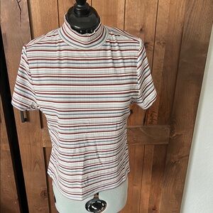 Striped High-Neck Men's Shirt